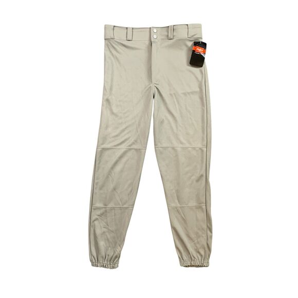 Rawlings Baseball Pants Mens M Medium Overcast Grey Tapered Ankle Belt Loops - Picture 1 of 11